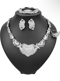 Image 1 of Silver plated jewelry set