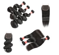 Image 3 of 12A Body Wave Bundle Deal: 3 Bundles + Free Lace Closure  Premium   Wavy/straight