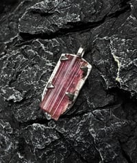 Image 1 of Handmade Pink Tourmaline Sterling Silver Pendant - Serenith