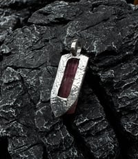 Image 2 of Handmade Pink Tourmaline Sterling Silver Pendant - Serenith