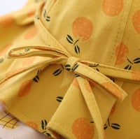 Image 2 of Valentina Ruffle Sun Hat In Peaches & Cream