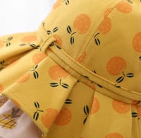 Image 3 of Valentina Ruffle Sun Hat In Peaches & Cream