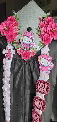 Image 3 of Graduation cap topper and Lei set
