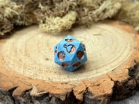 Image 1 of Death Save D20 for Dungeons and Dragons | Blue and Bronze