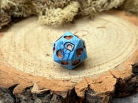 Image 2 of Death Save D20 for Dungeons and Dragons | Blue and Bronze