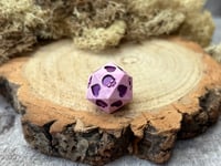 Image 4 of Death Save D20 for Dungeons and Dragons | Pink and Purple Jesmonite Dice