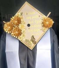 Golden grad cap toper
