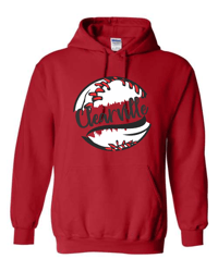 Hoodie Clearville Baseball Design 1