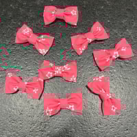 Image 2 of Barrette fleurie rose vif 