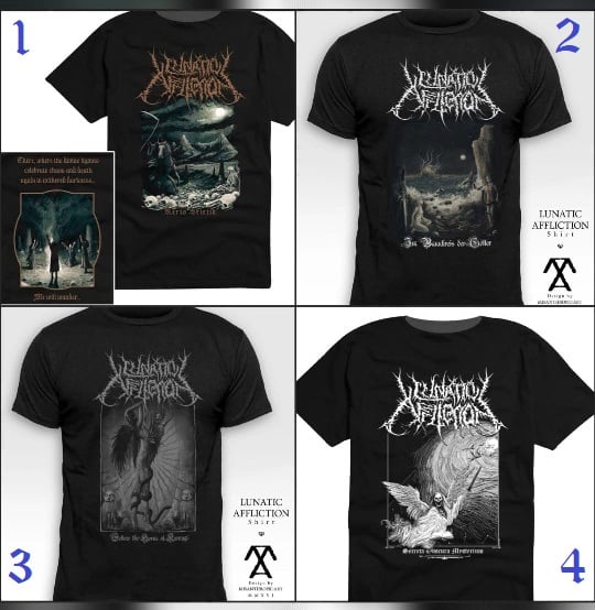 Image of Lunatic Affliction - T-Shirts (price for remaining stock is reduced)