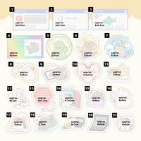 Image 2 of Assorted Size Diecut Stickers vol. 1