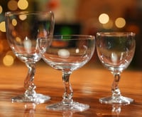 Vintage Crystal Glassware (set of 3 individual glasses)