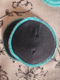 Image 3 of Linen Nursing Pads - Aqua, Black, Melange