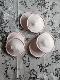 Image 1 of Linen Nursing Pad Set- Light Pink