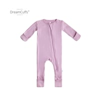 Image 1 of Infant Bamboo Pajamas w/ Dreamcuffs™ - Misty Mauve