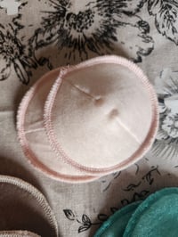Image 2 of Linen Nursing Pads- Aqua, Pink, Beige