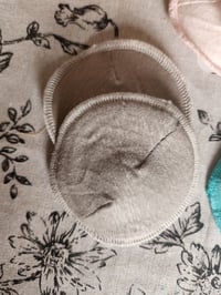 Image 4 of Linen Nursing Pads- Aqua, Pink, Beige
