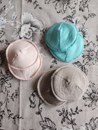 Image 1 of Linen Nursing Pads- Aqua, Pink, Beige