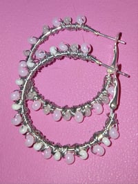 Light pinks and pearl hoops 