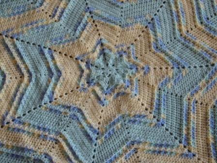 Image of Textured Star Baby Afghan Crochet Pattern PDF 017