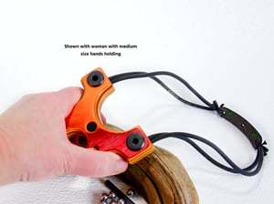 Image of Wooden Slingshot, Spectraply The Twister Sling Shot, Wood Catapult, right hand pull, left hand hold