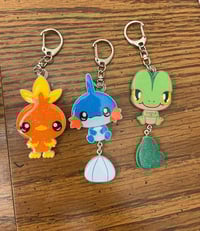 Image 1 of Hoenn Starter Resin Keychains