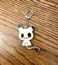 Image 1 of Glow-in-the-Dark Copy Ghost Resin Keychain