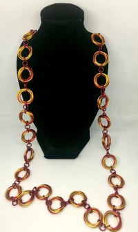 Autumn Flames Möbius Chainmail Necklace