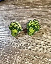 Broccoli Boy Resin Earrings