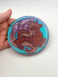 Image 8 of Mythical Creature Resin Coaster Art (Phoenix, Dragon, Kitsune, Winged Unicorn)