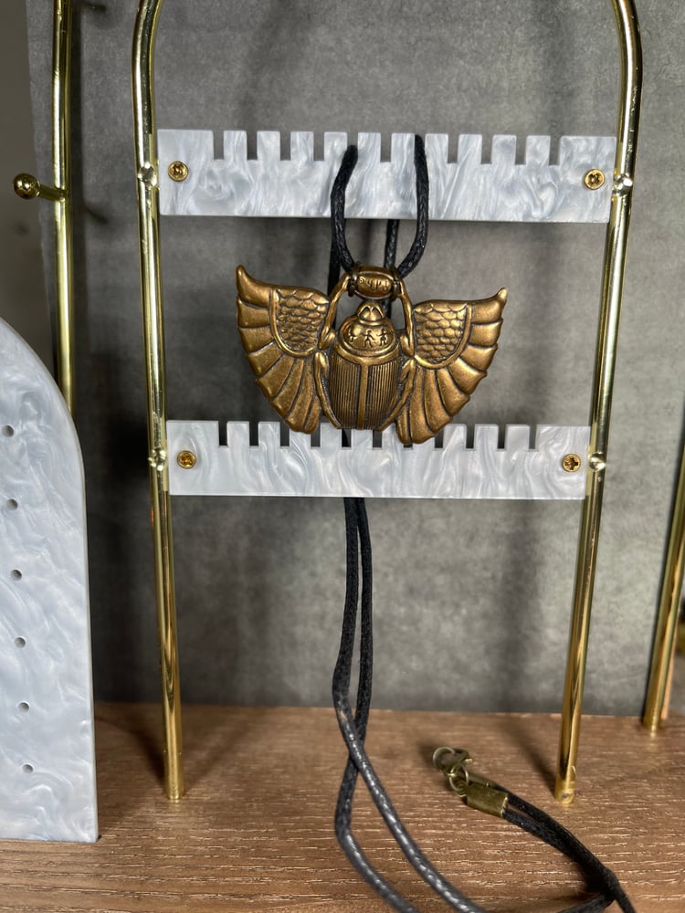 Image of Bronze Egyptian Scarab Pendant Necklace