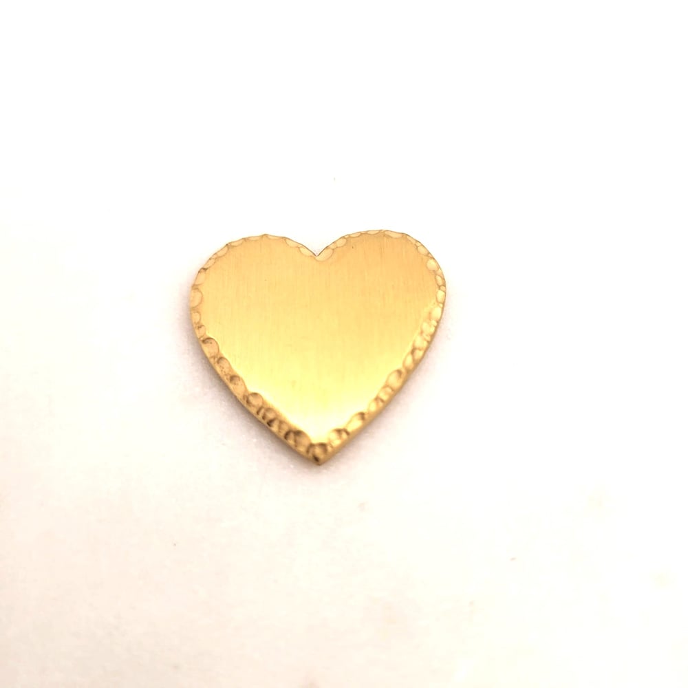 Image of 10 pcs/lot Heart Shape Pocket Hug Token Blanks (Hammered edges) for DIY Laser Engraving - Gold Color