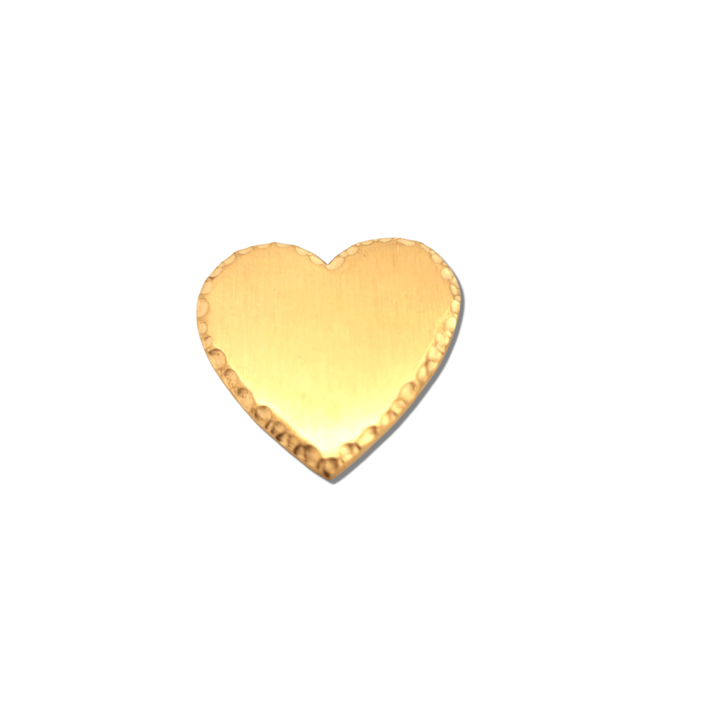 Image of 10 pcs/lot Heart Shape Pocket Hug Token Blanks (Hammered edges) for DIY Laser Engraving - Gold Color