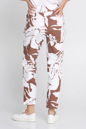 Image of Alessia Pants - white/brown