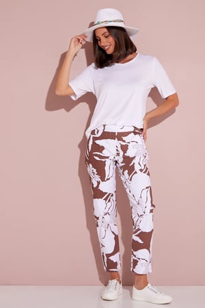 Image of Alessia Pants - white/brown