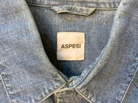 Image 3 of Aspesi indigo dyed denim snap button shirt, made in Italy, size L