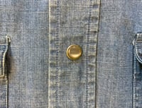 Image 5 of Aspesi indigo dyed denim snap button shirt, made in Italy, size L