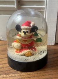 Image 1 of Vintage Mickey Mouse Christmas Snowglobe