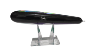 Image 3 of 50g Blue Top, Purple Sides Silver Belly Diving Popper