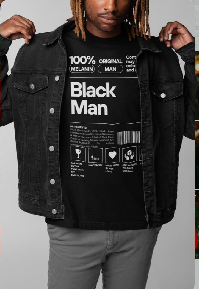 Image of THE DEFINITION OF A BLACK MAN IN TSHIRT SWEATSHIRT HOODIE