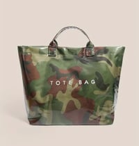Image 1 of Camouflage Vinyl Tote Bag