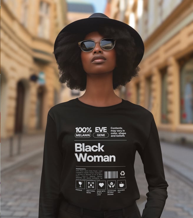 Image of DEFINITION OF A BLACK WOMAN LABEL DESIGN