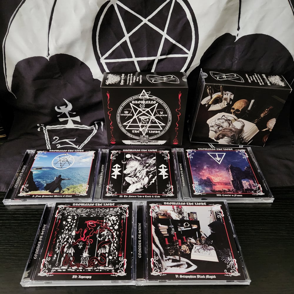 Bundle: Drowning the Light - "Conquer or Serve" 5 x CDs & Box