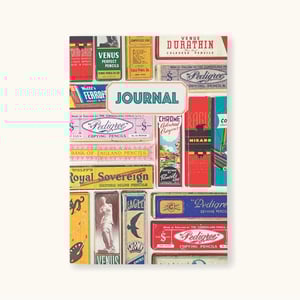 Image of Pencil Boxes Vintage Style Journal Recycled Papers