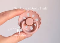 Image 1 of Newborn Pacifier - Latex Nipple - Flower