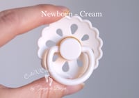Image 5 of Newborn Pacifier - Latex Nipple - Flower