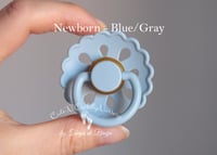 Image 9 of Newborn Pacifier - Latex Nipple - Flower