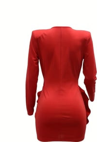 Image 2 of Fabulously Me Girls Sexy Red Flower Design Low Cut Dress  