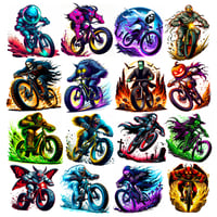 Bike Monster Mash Sticker Pack 