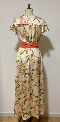 Image 5 of Floral wrap dress with piping